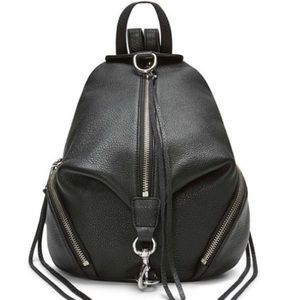 Rebecca Minkoff Medium Julian Backpack Black Pebble Leather